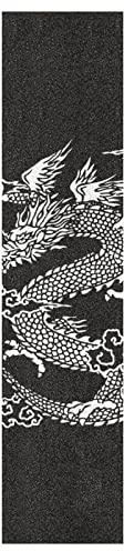 KAAVIYO Drache Schwarze Flügel Japan Muster Skateboard Griptape Rutschfest Selbstklebend Longboard Griptapes Aufkleber Griffband(9x33in,44x10in 1pcs)
