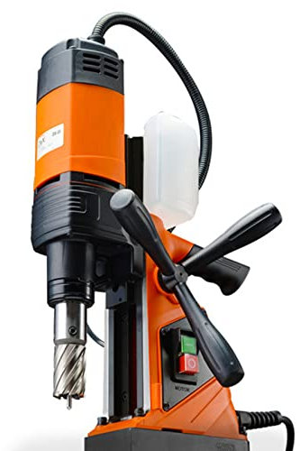 1100W Magnetic Drill Press with 1-1/3 Inch Boring Diameter Magnetic Drill Press Machine 2248 LBF Electromagnet Magnetic Drilling System 450RPM Load Speed Portable Electric Mag Drill