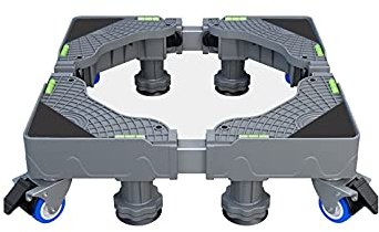 Adjustable Washing Machine Base Washing Machine Stand Base Mobile Roller Washing Machine Stand Base Adjustable Length/Width 40-68cm Base for Dryer Furniture Fridge Stand Universal with 4 Loc