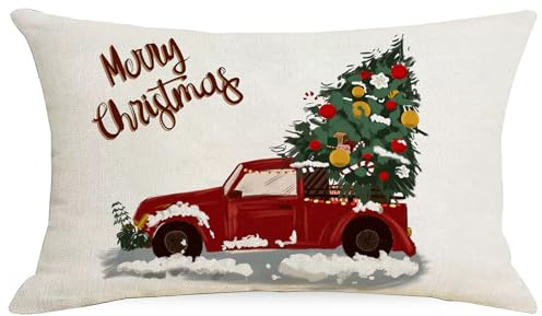 Oneshlee Kissenbezug Weihnachten 50x30, Weihnachtskissenbezug Weihnachtsdeko Innen, Weinachtsdekorationen Kissenbezug Für Weihnachtskissen Sofakissen Dekokissen, Deko Zimmer Wohnzimmer Schlafzimmer