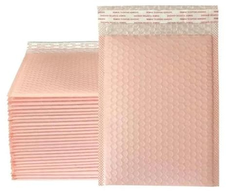 100 Stück Umschläge für Versandpakete, schwarz, Verpackungsmaterial, Luftpolsterversand, Verpackungsbeutel, Umschläge, Versandpaket, für kleine Unternehmen, Hellrosa, 11 x 15 cm