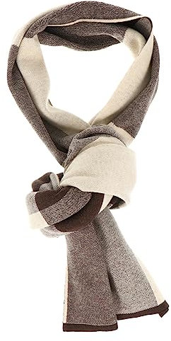 GAROZATION Herren Wollschal Kariert Aus Weicher Wolle Warmes Halstuch Für Herbst Und Winter Komfortabel Und Atmungsaktiv Allround Schal Für Alltag Und Geschenk