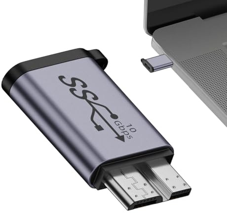 ETUCYNG Adaptador USB C a Micro-USB | Convertidor de cable portátil tipo C a Micro-B,Adaptador Micro-B a USB C 3.0 para adaptador de cable de disco duro USB C, adaptador de disco duro externo USB