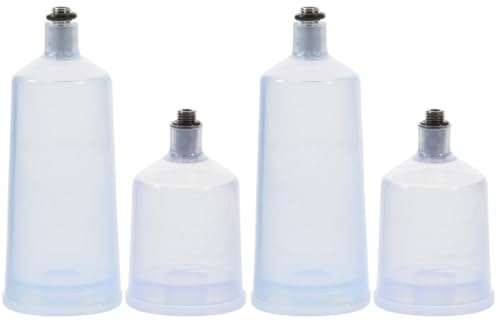 Tofficu 4pcs Replacement Refillable Airbrush Bottles Paint Container Airbrush Pigment Bottles Jar