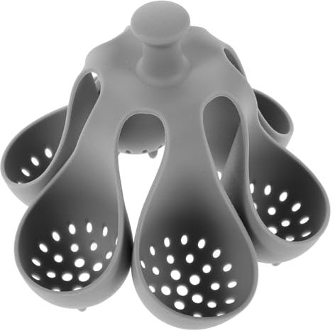 Holibanna Cocedor De Huevos De Silicona Sartén Rejilla Vaporera para Ollas Rejilla para Hervir Huevos De Silicona Cocedor De Huevos para Huevos Duros Gel De Sílice Grey