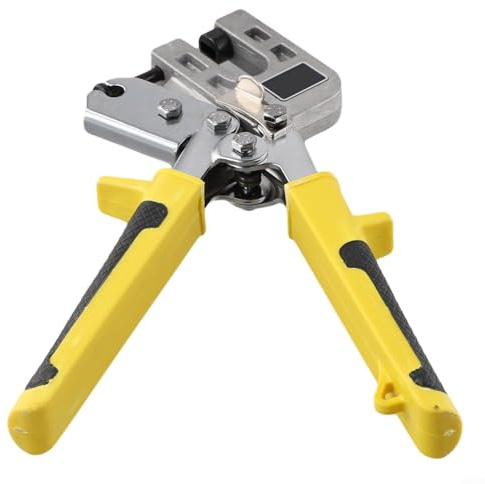 Gdfnmogo Pinza crimpatrice per borchie da 25,4 cm, per borchie in metallo, strumento per cartongesso in lega di alluminio con manico antiscivolo, capacità 22 ga, per fissaggio edile e lavori in gesso