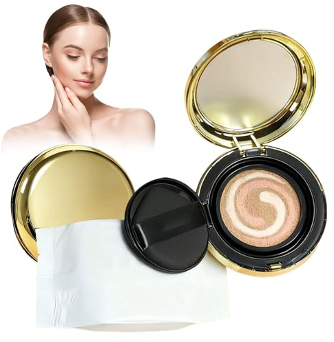 2 Stück 2026 Neu Tricolor Air Cushion Foundation, 24H Halt mit atmungsaktiver flüssiger Formel, CC Cream Concealer für Makelloses Make Up Enthalten Nachfüllpackungen, Gleichmäßiger Hautton,13g*2