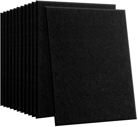 HyFanStr Self Adhesive Acoustic Panels: 12Packs Sound Absorbing Wall Panels | 30x40cm High-Density Polyester Fiber Acoustic Treatment for Recording Studios, Home Theaters, Gaming Rooms, KTV & Offices