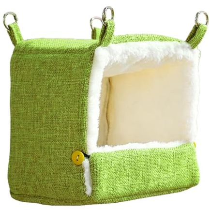 Bird Bed Heated 5 Temperature Hammock | Parakeet Warmer Nest with Heating Pad for Cockatiels Conures Lovebirds Hamster Conure Cockatoos Home Outdoor Balcony Garden