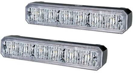 Hella 2XD 012 160-861 LED-Blitz-Kennleuchte - BST - 12/24V - gelb - Anbau/geschraubt - glasklar - gelb - Kabel: 860mm - Stecker: offene Kabelenden - Set