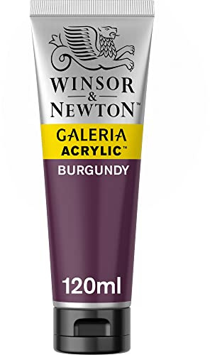 Winsor & Newton 2131075 Galeria Acrylfarbe, hohe Pigmentierung, lichtecht, buttrige Konsistenz, 120ml Tube - Burgunderrot, 120ml - Acrylfarbe