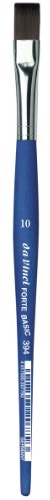da Vinci Student Serie 394 Forte Basic Pinsel, flach, elastisch, Synthetik, mit blau-mattem Griff, Größe 10