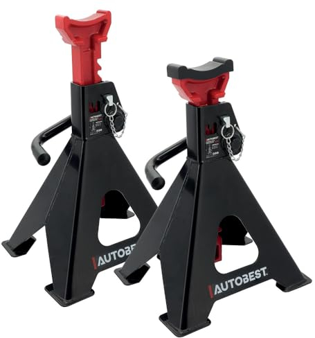 Autobest Chandelles Voiture à crémaillère X 2 – 6T - Levage 382 à 600 mm