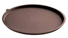 Lékué Molde microperforado para Hacer Pizzas Redondas, Silicona platino marrón, 36 cm