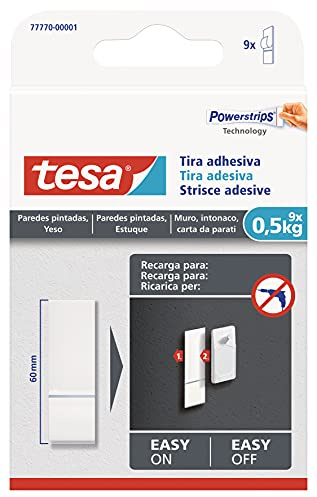 Tiras adhesivas tesa para paredes pintadas y yeso (0,5 kg)