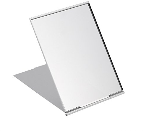 FRCOLOR Kompakte Frauen Desktop-Tools Kosmetische Falten. * cm Dusche Camping Make-Up Reisen. Xcm Rasierspiegel Silber Tragbarer Schminkspiegel für Seitentasche Make-Up