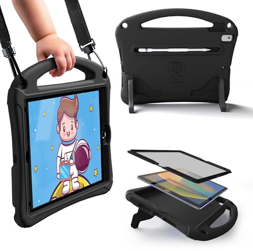 Bam Bino Space Suit Custodia per 10.2 iPad 9a, 8a, 7a Generazione (2021-2019), iPad Pro 10.5, iPad Air 3 | Bambini Cover Case, Portapenna Supporto