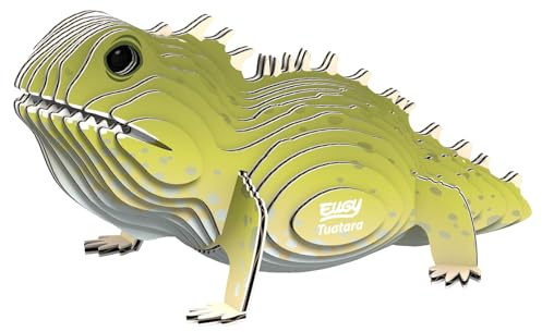 EUGY 650004 Brückenechse, 3D Tier-Puzzle für Kinder und Erwachsene zum Zusammenbauen, DIY Tierfigur, Bastelset ab 6 Jahren