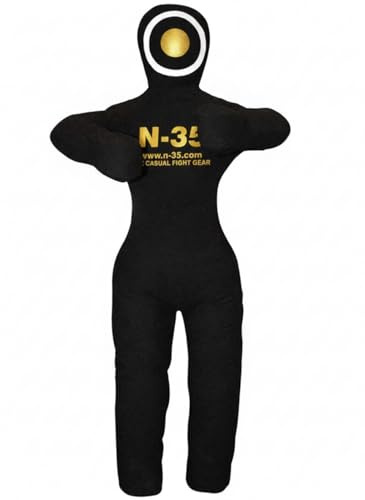 N-35 Muñeco de boxeo para colgar y de pie, judo, anillos, artes marciales, artes marciales mixtas (oro, 180 cm)