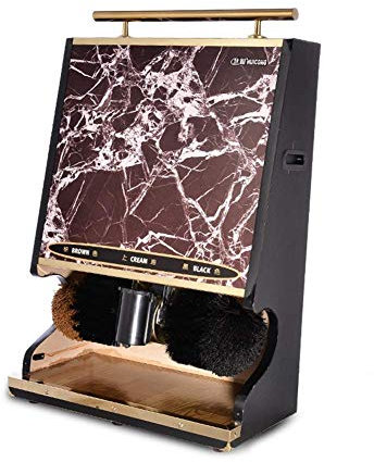 KUANDARMX Shoe Shine Machine Electric, Commercial Automatic Metal Shoe Buffer Vertical Buffer Polisher Portable, K