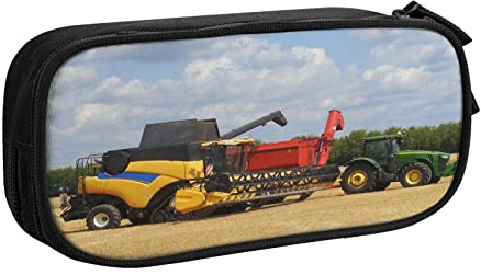 Federmäppchen Mäppchen Mit Große Kapazität Traktor Farm Asphalt Ernte, Langlebig Federtasche Pencil Case, Stiftetasche Geeignet für Schule College Büro Junge Mädchen