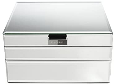 Stackers Clear Glass Classic Jewellery Box Set of 3