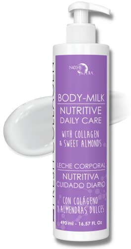 Noche Y Dia Fresh Collagen Body Milk - Moisturizing and Firming Lotion for Dry Skin with Lactic Acid & Glycine - 500mL (16.57 fl oz)