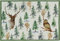 Sander Tischset Platzset Tuula Gobelin Herbst Winter Eule Hirsch Wald Tanne 32 x 48cm Artikel 68964 Creme grün weiß 70% Baumwolle Deckchen