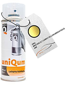 uniQum Autolack Spraydose fürs Auto für OPEL BROCADE (LT CURRY) YELLOW/BROKATGELB 488 Autolack Reparatur 400 ml