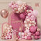 Conleke Dusty Rose Balloon Arch Kit, 152pcs Pink Garland Kit Gold Hot Pastel Orange Balloons Confetti for Wedding Birthday Party Bridal Shower Decorations, Medium