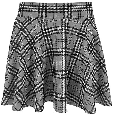JOPHY & CO. Gonna Donna Plissettata Midi Versatile Vita Elastica (cod. 7089) (2XL, Grigio Scozzese)