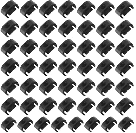 JNNJ 50 Stück Bremsleitung Befestigung Doppelclip, Auto Bremsleitung Clip, Schwarz, POM, 25x13x14mm, 5mm, 1250mm, Universal, 50 Stück