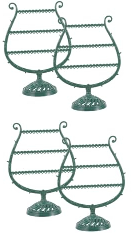 PACKOVE 4pcs Earring Organizer Stand Earring Holder Multi-area Jewelry Organizer Display Rack