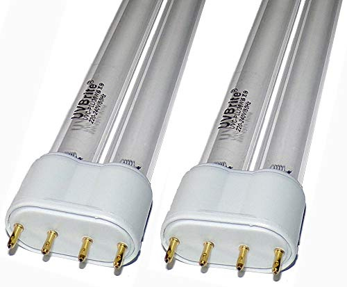 UVBrite® 2-Pack 18W PLL 2G11 UV-C Bulb Lamp for Pond Filter UVC High Performance Quartz Algae Blanket Weed Control