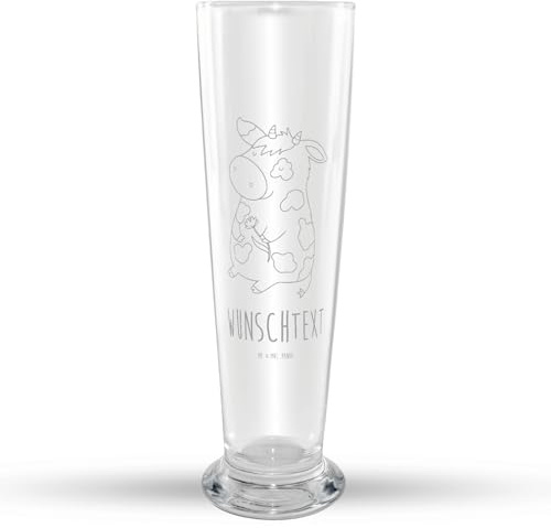 Mr. & Mrs. Panda Personalisiertes Bierglas Kuh - Personalisierte Geschenke, Weißbierglas personalisiert, Landwirtin, Träume, Weizenbierglas, Weizenglas personalisieren, Milch, Spruch, Hof, Bauernhof