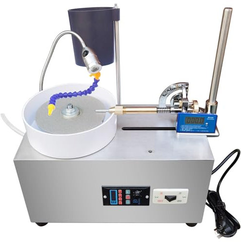 HENGCMM Gem Machine à facettes en Jade 220V 180 W, Vitesse de Rotation réglable de 0 à 3000 TR/Min, avec Affichage numérique manipulateur mécanique précis, pour Pierre de Jade et Cristal