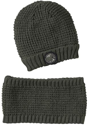 Vertbaudet Jungen-Set: Dino-Mütze & Rundschal Khaki 104/116