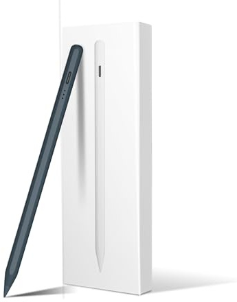 MEKO iPad-Penna 2018–2026 med Snabbladdning, Palmavvisning och Magnetfäste | Universell Kapacitiv Penna för iPad, iPhone, Surfplattor och Mobiler; 8 Stora och 12 Små Spetsar.