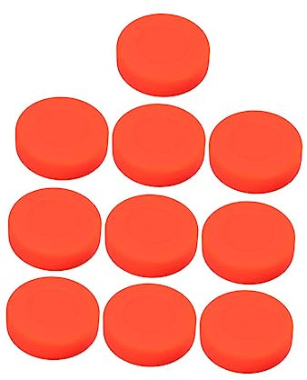 Kisangel 10stücke Eishockey-Pucks Aus Gummi Matte Hockeybälle Sportzubehör Für Roller-streethockey Standard-hockeypucks Bounce-hockeypucks Für Spiele Orange