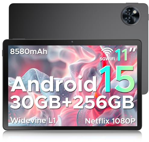 DOOGEE U11 PRO 2025 Tablet Android 15,30GB + 256GB/2TB Tablet 11 Pollici, 8580mAh 7.9mm Thin, Unisoc T7200 Octa Core Tablets Gaming, 13MP+5MP, 90Hz Widevine L1/Face ID/5Ghz WiFi/BT 5.0/OTG/GPS