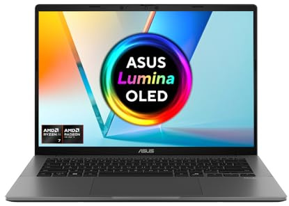 ASUS Vivobook S 14 OLED M3407HA laptop | 14.0 WUXGA screen | Copilot+ PC | AMD Ryzen AI 7 350 8-core processor | 32GB RAM | 1TB PCIe SSD | Windows 11