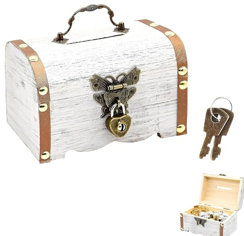 Skattkista barnkalas, vit skattkista trä, skattkista barnfödelsedag, skattkista trä, låsbar låda, trälåda med lock, låda med lås, trälåda med lock