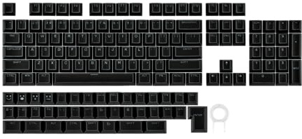 EPOMAKER Glintrix PBT Shine Through Keycaps, Lines & Keys Backlit, Double Shot, Cherry Profile, 60%/75%/96%/Full Size, Custom Keyboard Key caps Set for Mechanical Gaming Keyboard