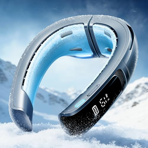 RANVOO AICE LITE MAX 2026 Real AC Cold Blast [No.1 más fresco y duradero] Aire acondicionado de cuello AI, el mejor enfriador de cuello inmersivo, ventilador de cuello recargable de 6000 mAh, aire