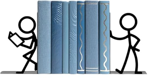 Porta Libri Decorativi,2 Pezzi Moderni Design Astratto - Sostegni in Metallo per Libri e Volumi - per Casa Soggiorno Studio Ufficio Biblioteca Dormitorio Appartamento Scrivania Tavolo Comodino