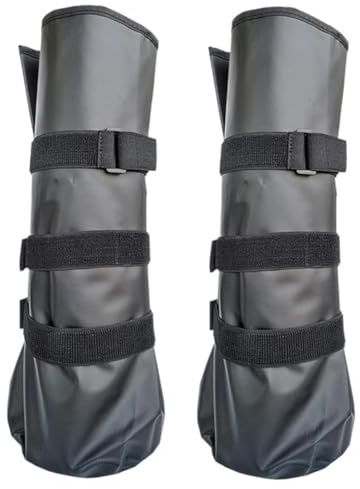 Akfldms Hufsoaking-Boot für Pferde wasserdichte PVC Hufsoaker-Tasche mit Eva-Schaumstoffpolster 3-Riemen Equine EIS- und Soak-Boot für Hufpflege A