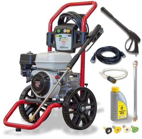 ✦ Benzin Hochdruckreiniger ✦ Powered by Honda GP 160-2900 PSI ✦ 163ccm Benzinmotorbetriebener Tragbarer Reiniger W2900HA ✦ Premium Leistung & Qualität Auto- & Terrassenreiniger