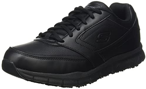 Skechers Men's Nampa Casual Shoes, Black Synthetic/Pu, 8.5 UK