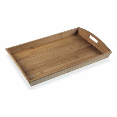 Bigbuy Home S3405394 Bandeja Bambú Madera, 32 x 6.5 x 50 cm