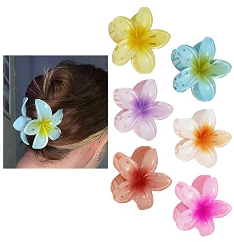 Yocuzee 6 pièces fleur épingle à cheveux, griffes de cheveux mignon pour les femmes, gros cheveux épais pour les femmes épingle à cheveux cadeau pour les filles